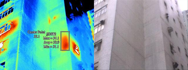 红外热成像法检测建筑外墙